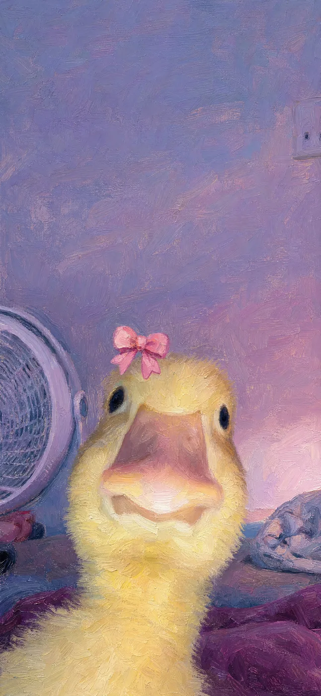 Duck Check-In, iPhone wallpaper: the duck recomposed for a vertical screen.