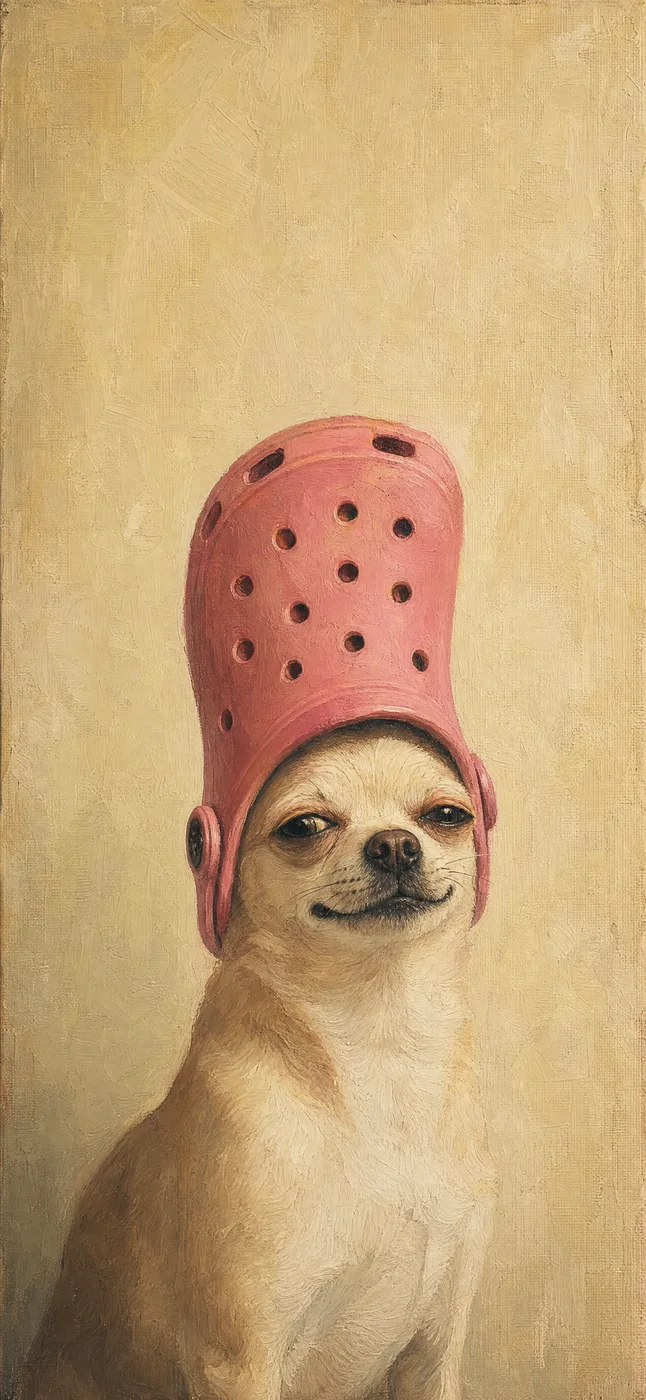 Croc Couture, iPhone wallpaper: the couture statement framed vertically.
