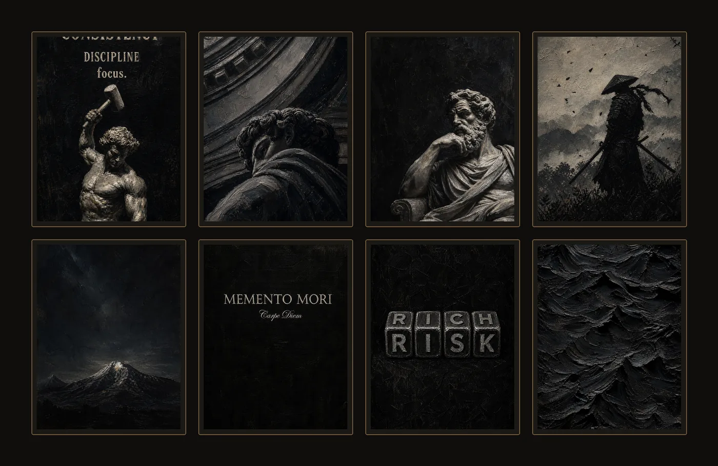 All artworks in Midnight Oil, Vol. I arranged together