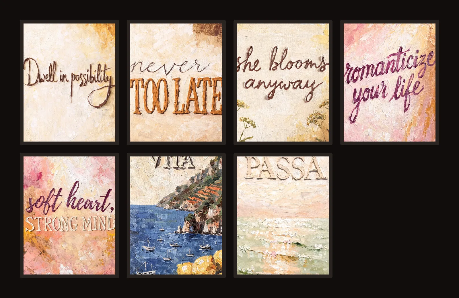 All artworks in Notes to Self arranged together